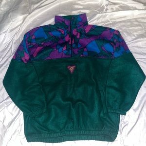 Vintage Hua Rong Quarter Zip (green)
